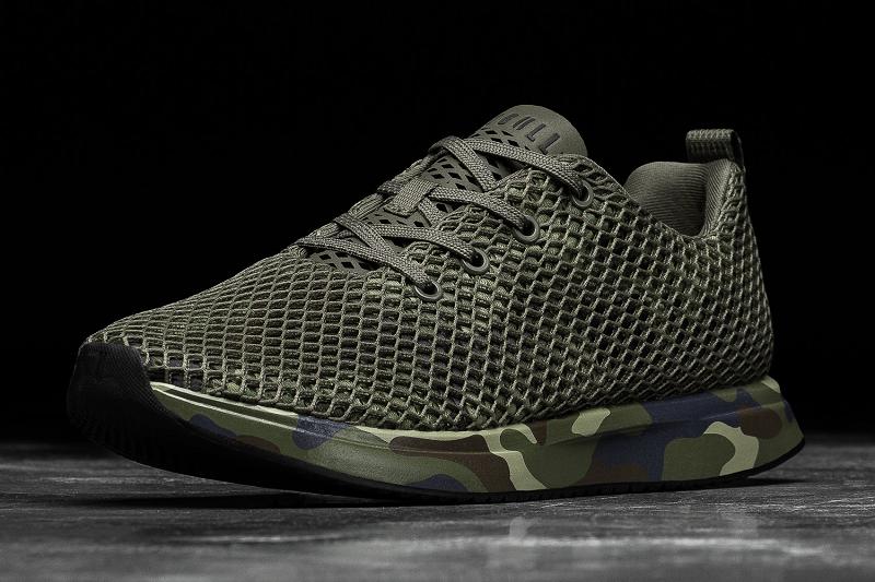 Nobull Forest Camo Mesh Runner Women's Running Shoes Olive | USA R1710V